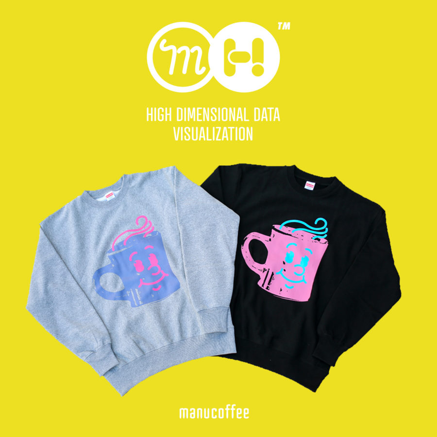 【Hikaru Matsubara × hirock × manucoffee】Smile Mug Crewneck Sweat