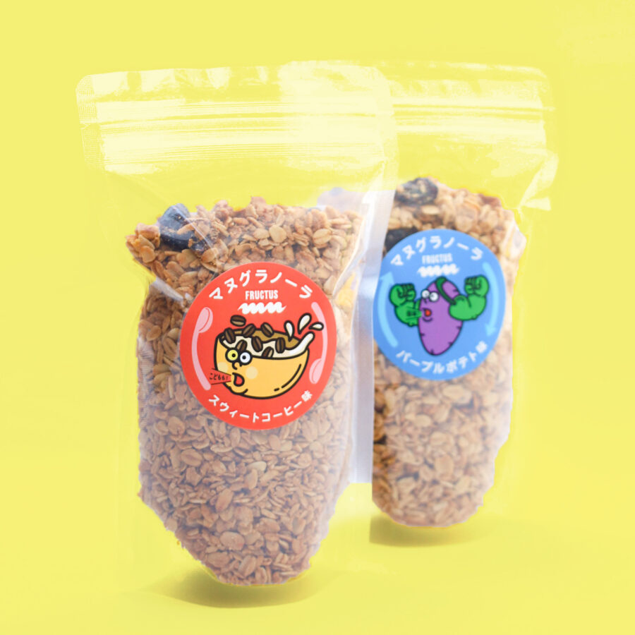 マヌグラノーラ スウィートコーヒー味 & パープルポテト味(made by FRUCTUS)