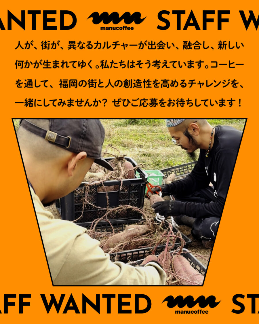STAFF WANTED! - マヌコーヒーで働きたい方を募集します