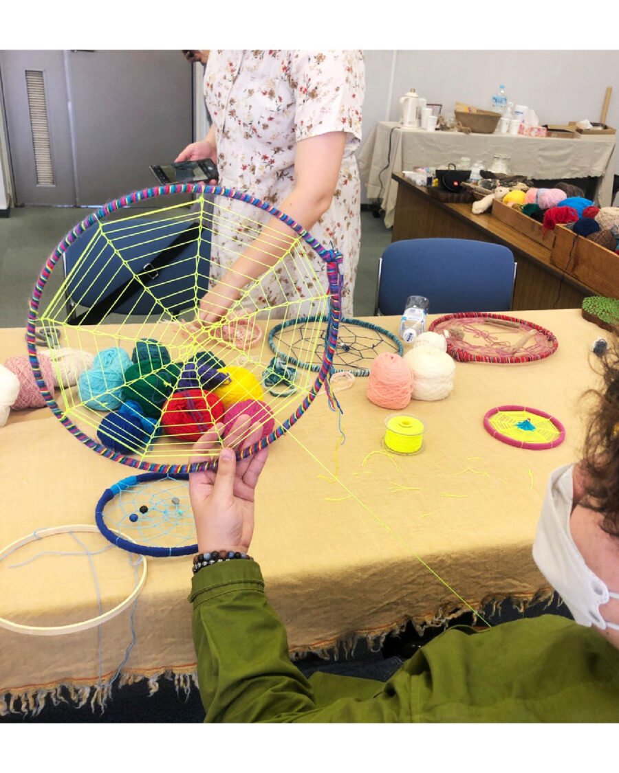 ドリームキャッチャーづくり by 刺繍アーティスト・ 二宮佐和子